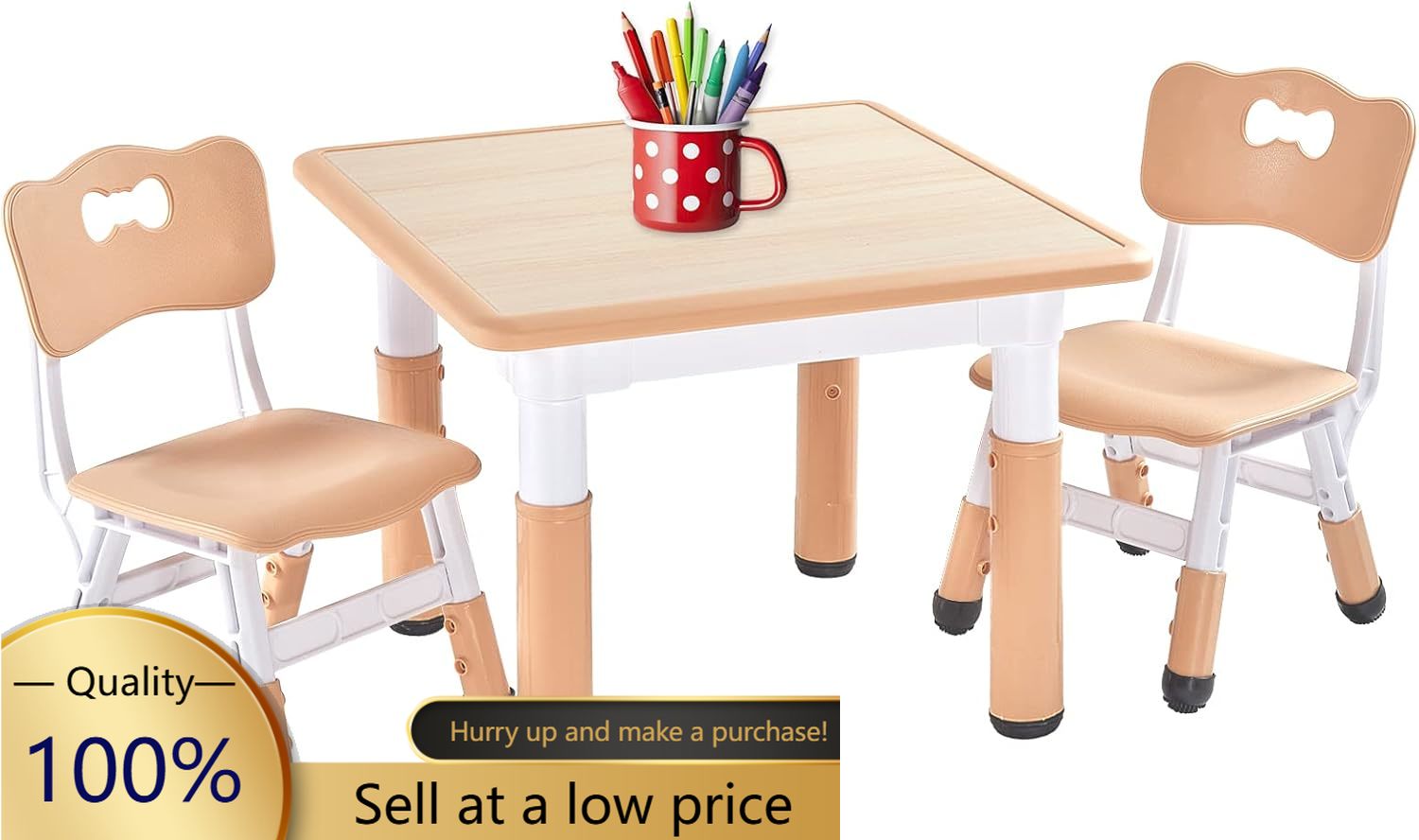 Art Craft For Toddlers - Set Tavolo e 2 Sedie per