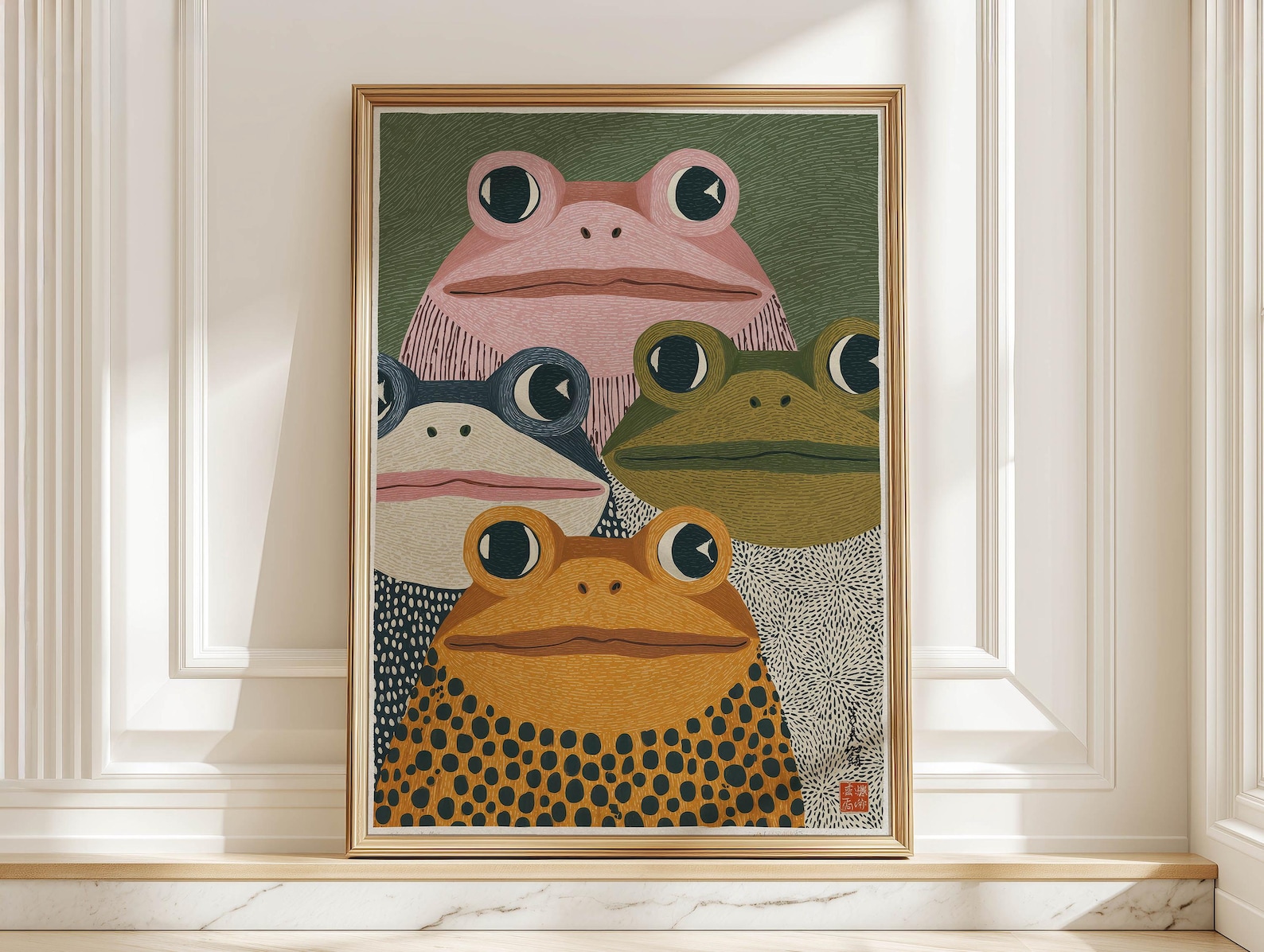 Art Craft House - Stampa artistica moderna giapponese con rana