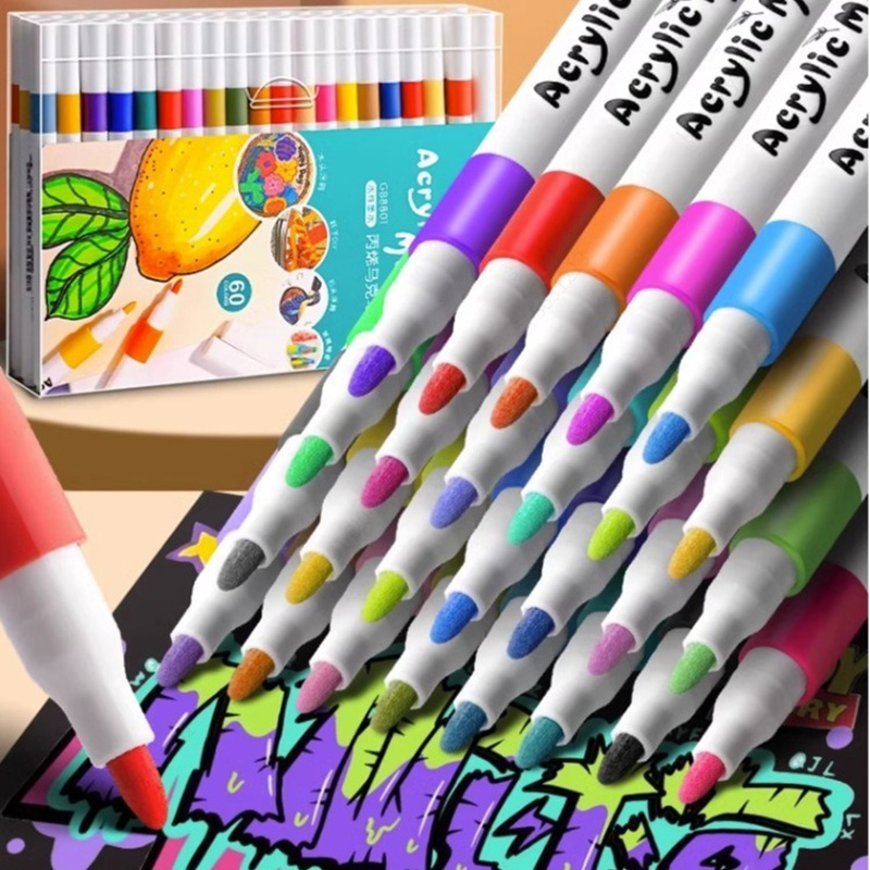 Art Craft For Toddlers - Set di 12-80 Colori Pennarelli Acrilici