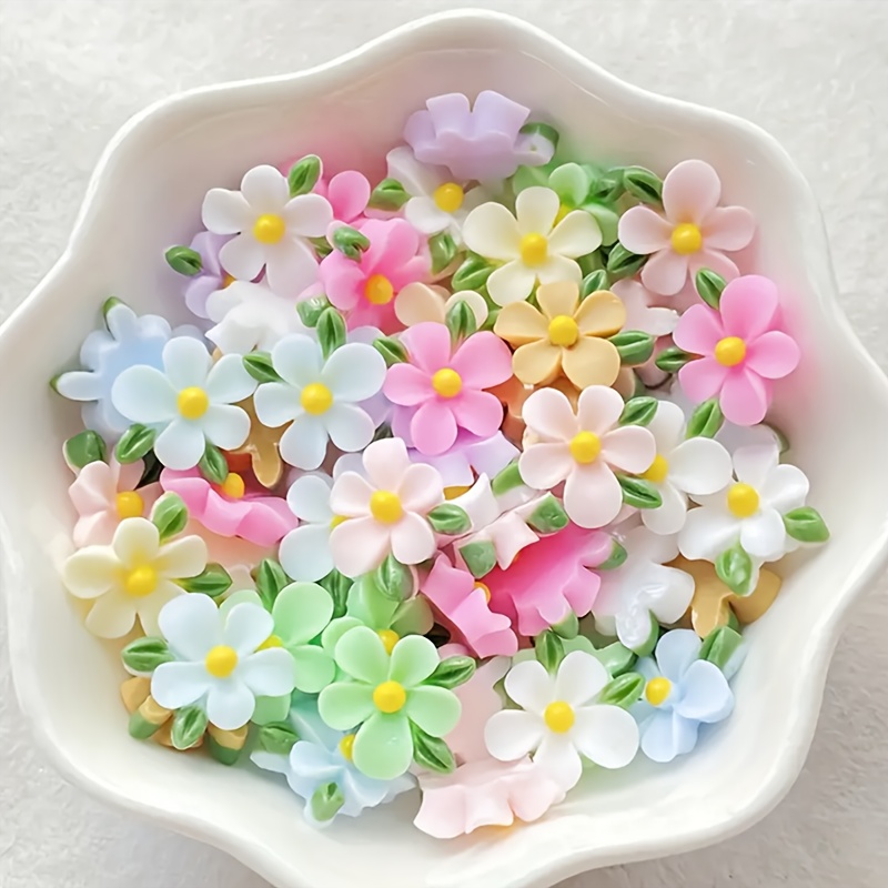 Art Craft Flower Making - 20 ciondoli piatti in resina a
