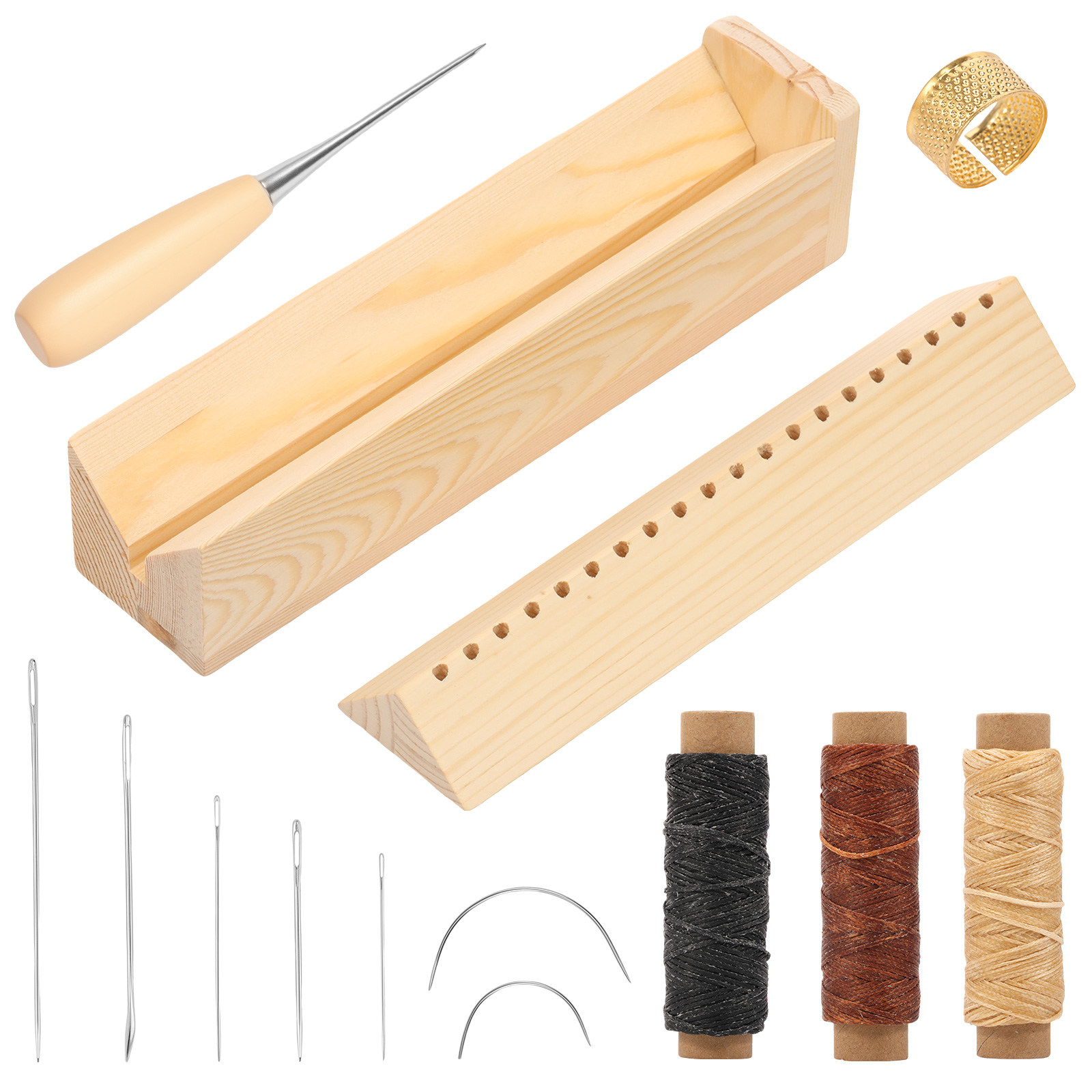 Bookbinding Supply Kit - Culla di perforazione in legno per