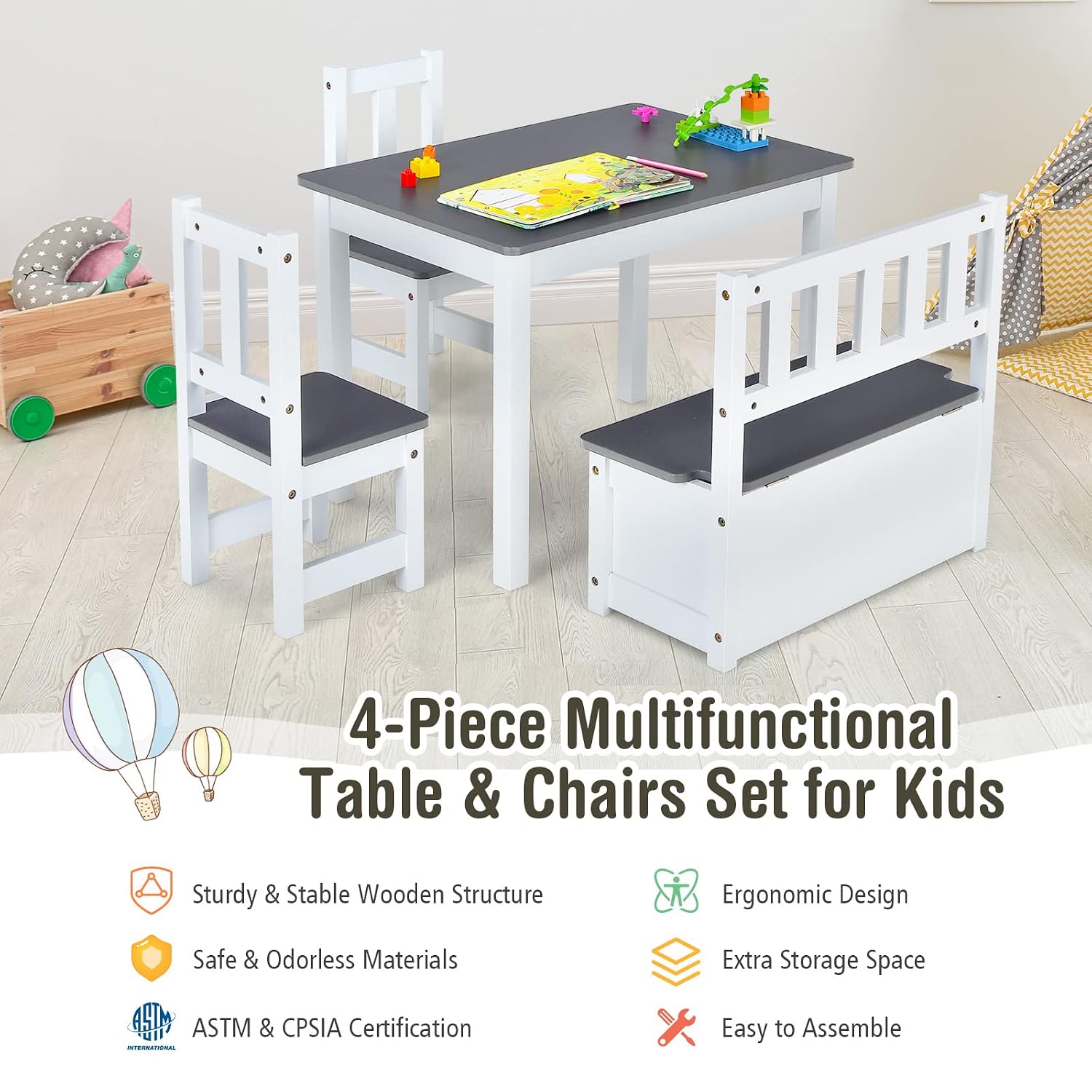 Set Tavolo e Sedie per Bambini - Art Craft For Toddlers recensione e prezzo